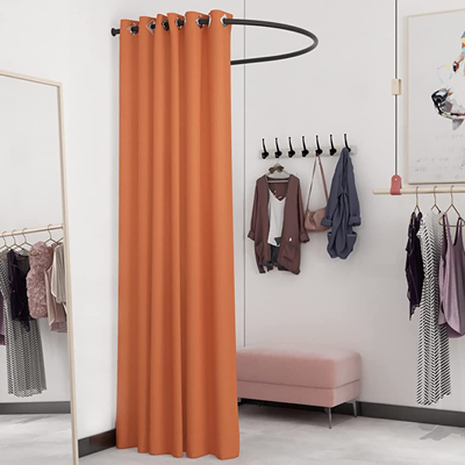 Vestiaire temporaire à monter soi-même pour créer un coin change privé
