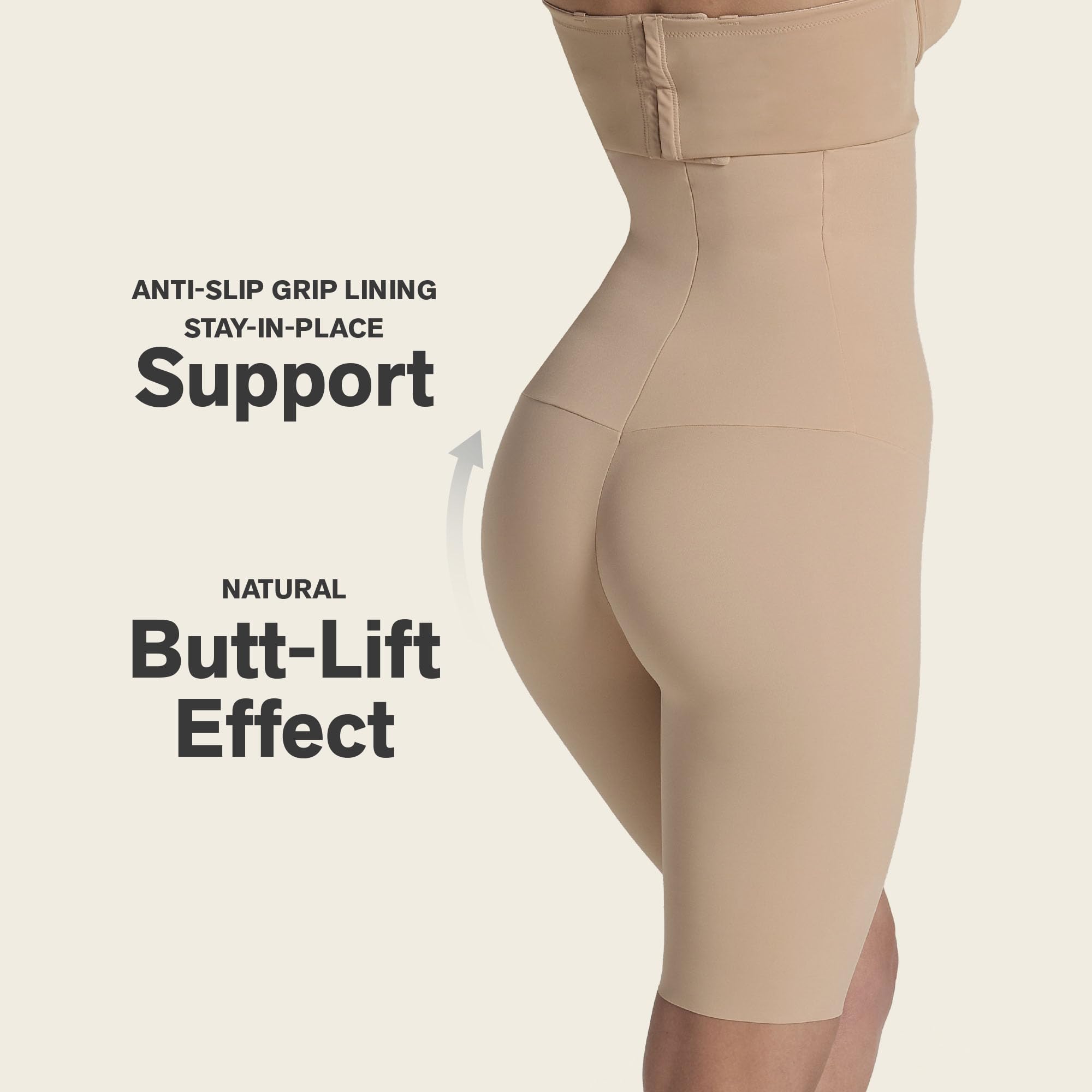 Leonisa Body Pantalon Invisible Mujer - Fajas Short Tiro Alto Reductor Moldeador