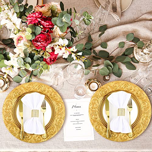 Zhehao-50-Pcs-Antique-Gold-Charger-Plates-Bulk-13-Inch-Embossed-Rim-Plastic-Charger-Plate-Decorative-Round-Plate-Chargers-for-Dinner-Wedding-Party-Event-Table-Setting-Decoration