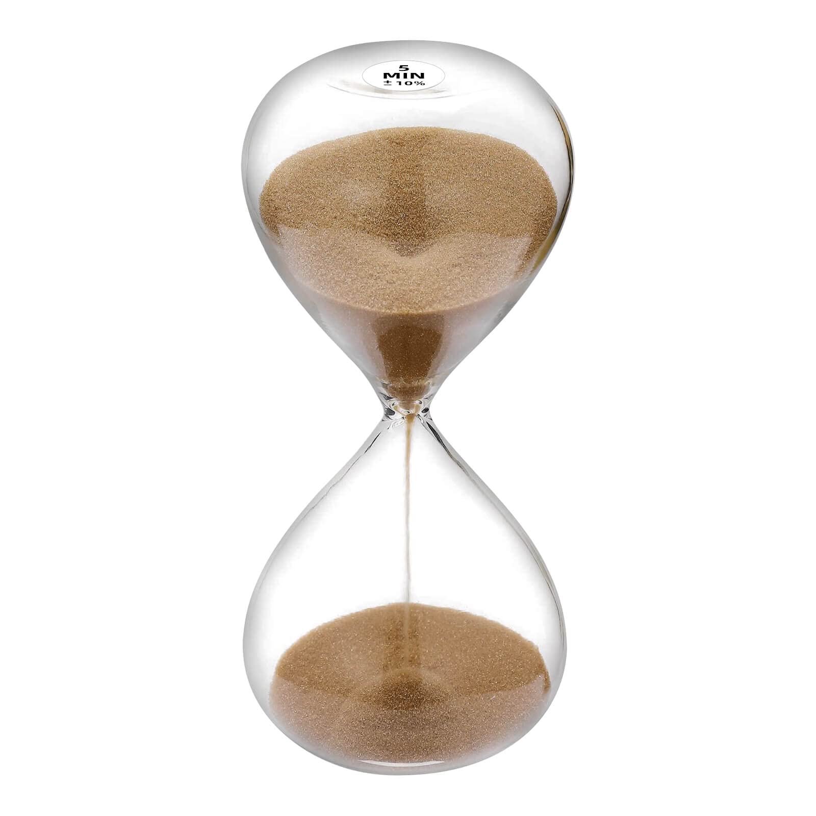 Hourglass 5 Minute Sand Timer Clock with Brown 12345679