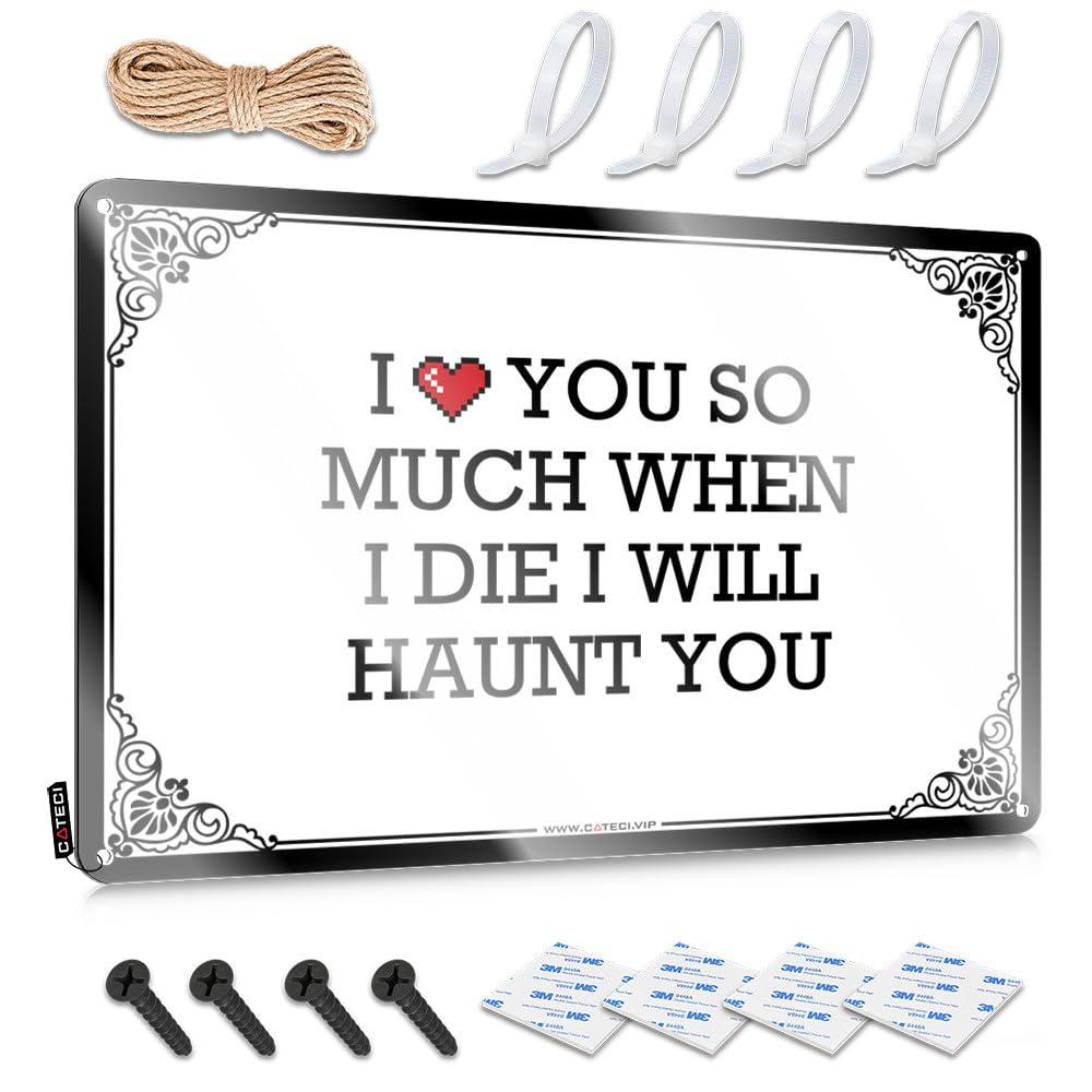 Fzfn Men's Colour I Love You So Much When I Die I Will Haunt You Fun Lovely - Girly Bathroom Decor Retro Wall Art Wall Art Decoration(30X40cm)