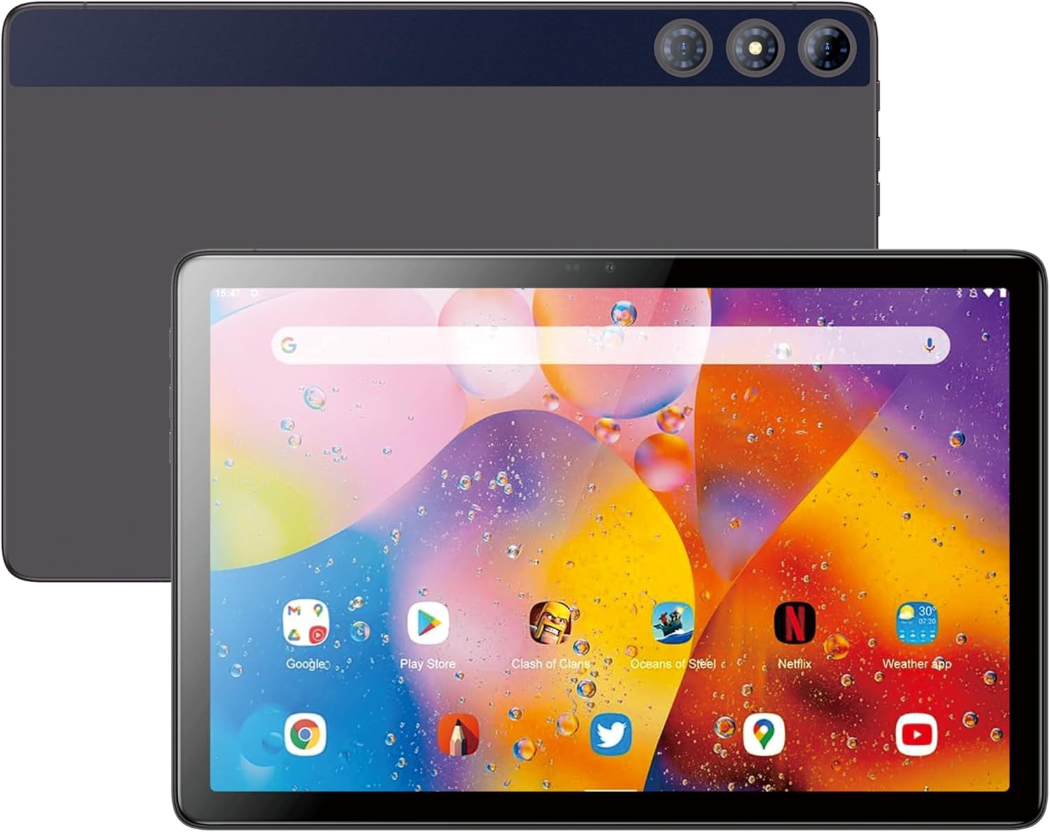 C idea 10.1inch Android Tablet, 8GB RAM 512GB ROM Android Tablet, 512GB Expandable Android 12 Tablet, 1920 * 1200 IPS Display, 10000mAh Battery with Bluetooth, Keyboard, Stylus (Gray), CM8500-Gray2