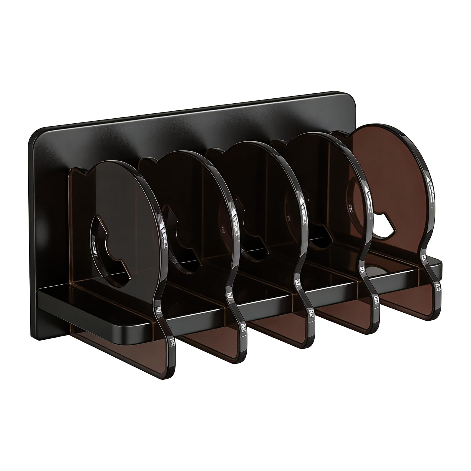 Qusinfc Acrylic Wood Display Shelf with Removable Partitions for Home Space Saving DVDs Storage Planner