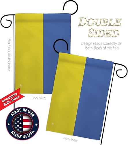 Miniatura 3 de Tapiz de pared con bandera de jardín de Ucrania, soporte con bandera de Ucrania para decoración de casa pequeña, letrero de césped, regalo