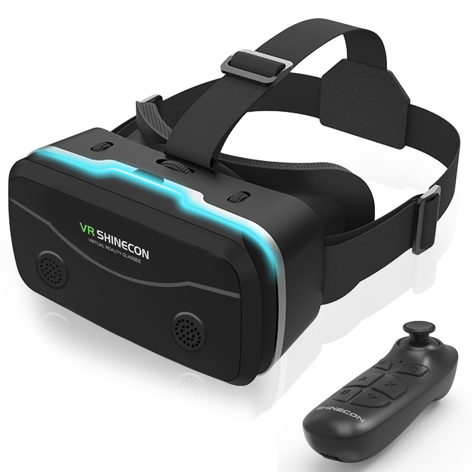 Photo 1 of COCERKET VR Headset with Bluetooth Remote for 4.7-7" iPhone Android Phones, HD Aspheric Optical Lens, Adjustable Focus & Pupil Distance, Heat Dissipation Design