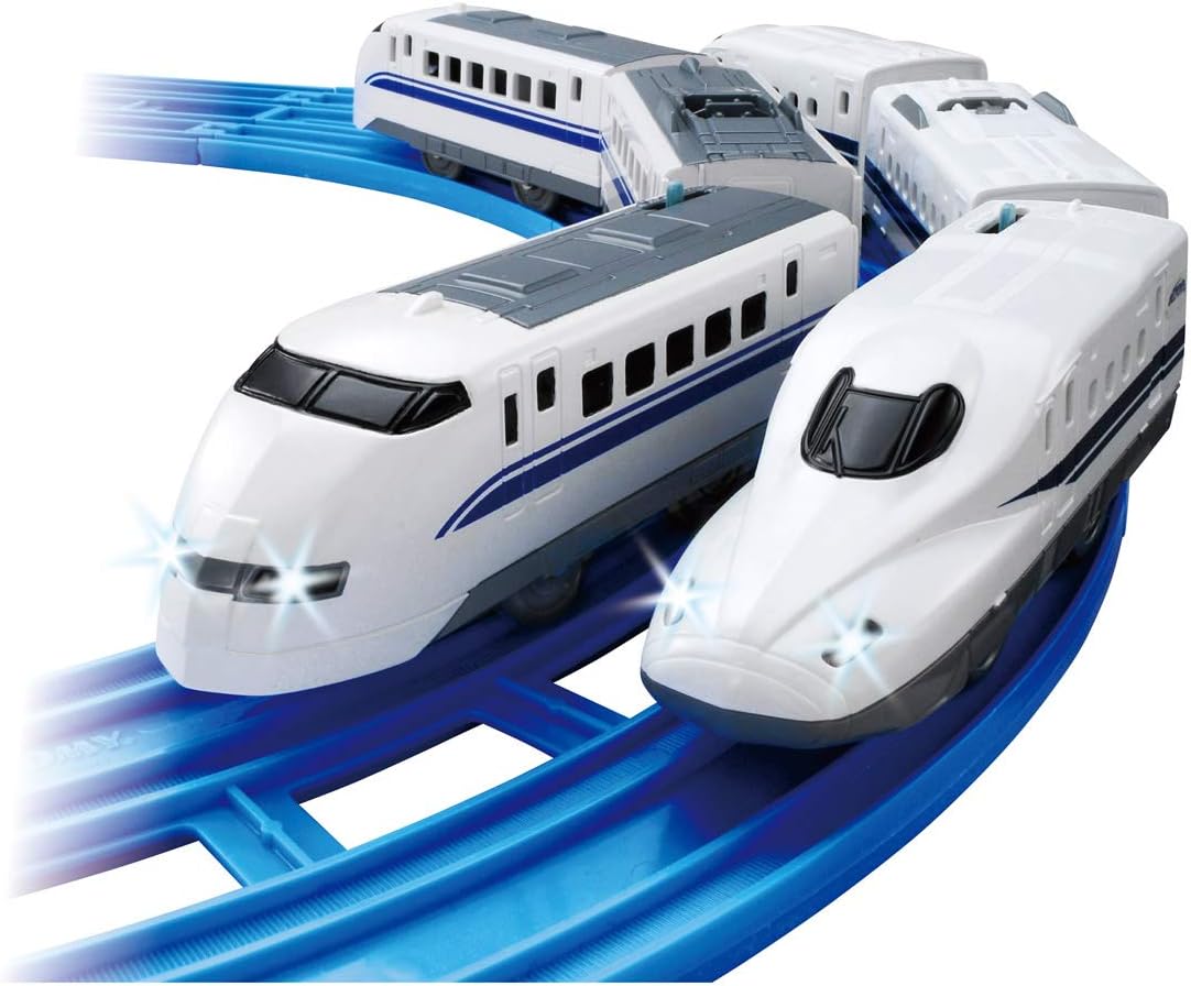 Dad with Plarail Light and my 300 series & N700Typea Nozomi Double  display picture 1