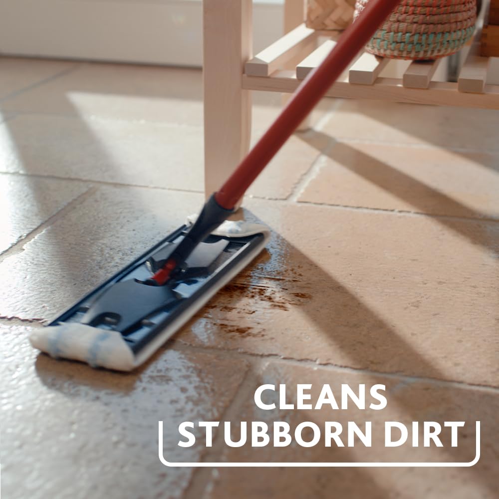 Vileda H2PrO Flat Mop Ricambio | Panno resistente in microfibra | Rimozione dello sporco ostinato | Facile da applicare | Lavabile in lavatrice | Per tutti i pavimenti