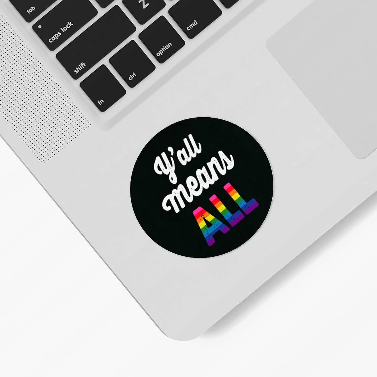 20 Pcs Rainbow LGBT Stickers for Kids Y'all Mean All Stickers Equality Lesbian Gay LGBTQ Labels Stickers for Water Bottles Laptop Valentine's Day Party Favors,Envelope Seals & Goodie Bags,3 Inch