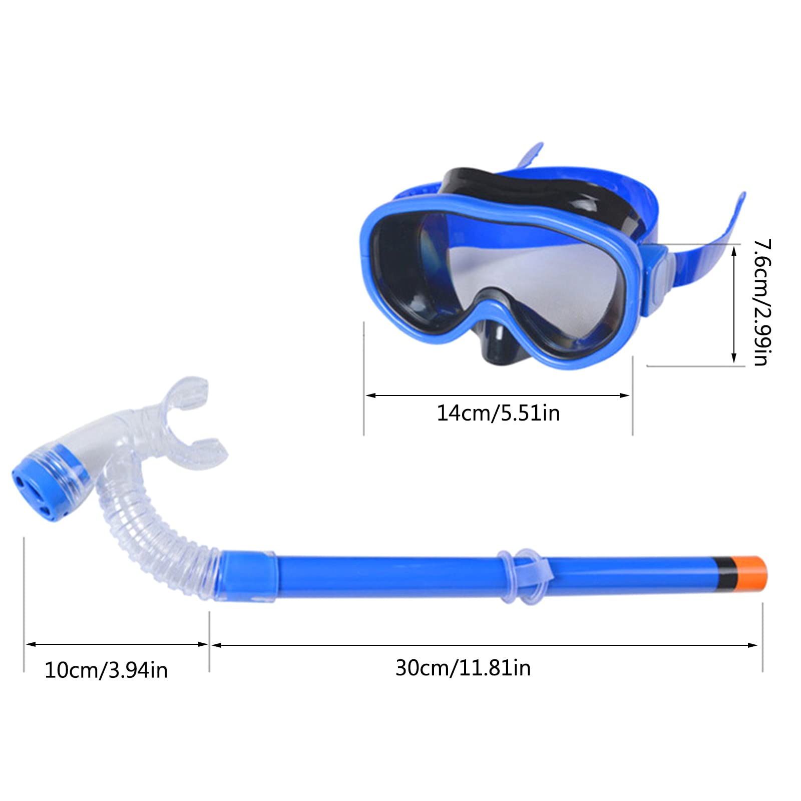 Malker Masque de Plongée Enfant avec Tuba Masque de Snorkeling Vue Large et Lunettes de Plongée en Apnée Anti-Buée Masque de Plongée pour Enfants Vert d'eau