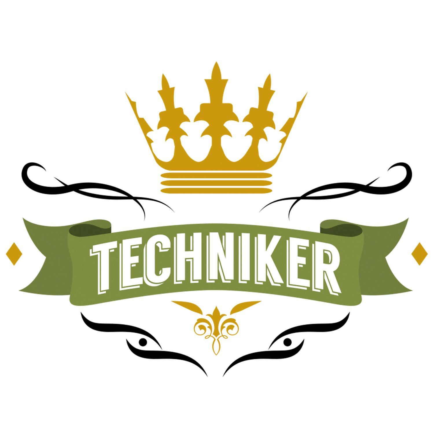 Fashionalarm Tasse Sa Majesté Le Technicien Imprimée Des Deux Côtés Avec Inscription En Allemand | Idée De Cadeau Amusante Pour Collègue Technicien