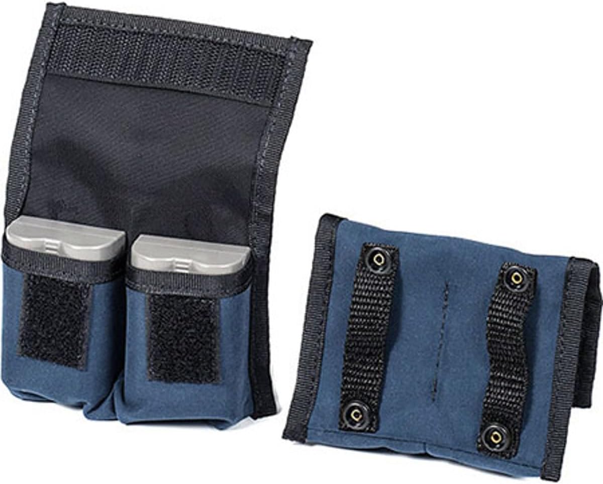LensCoat 4-Battery Pouch Camera Battery Holder for DSLR (Navy) lenscoat