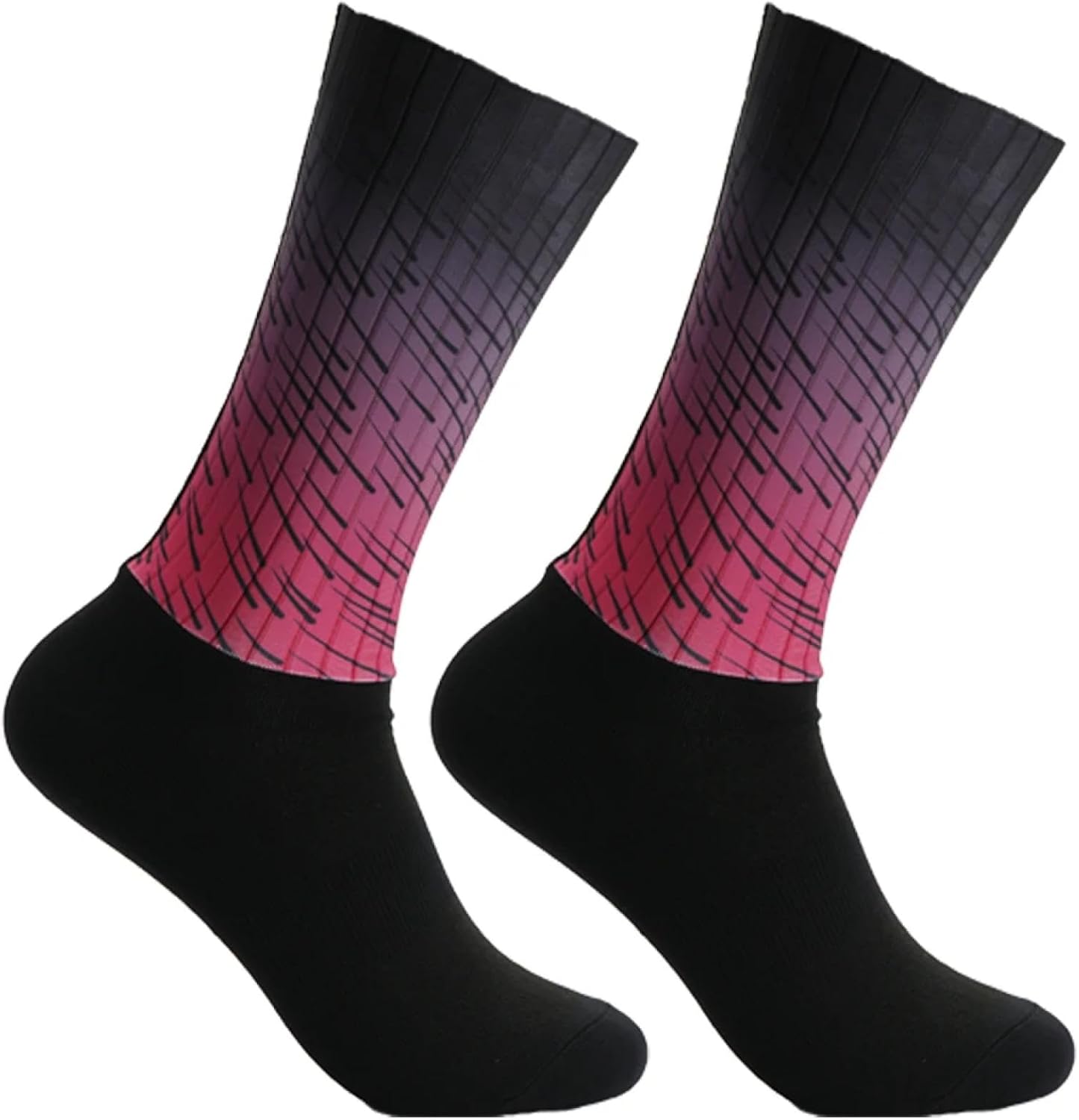 Men'S Crew Socks Summer Aero Bike Team Cycling Socks Silica Gel Non-Slip Breathable