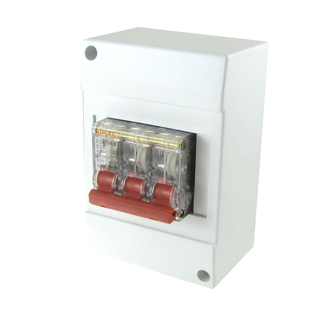 IEUMJNAT AC 400V 25A 3P Transparent Mini Circuit Breaker MCB with Housing