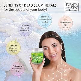 Dead Sea Collection Tea Tree Salt Scrub - Exfoliating Body Scrub for Women - Moisturizing and Nourishing Skin - with Pure Oils and Dead Sea Minerals (23.28 Oz)
