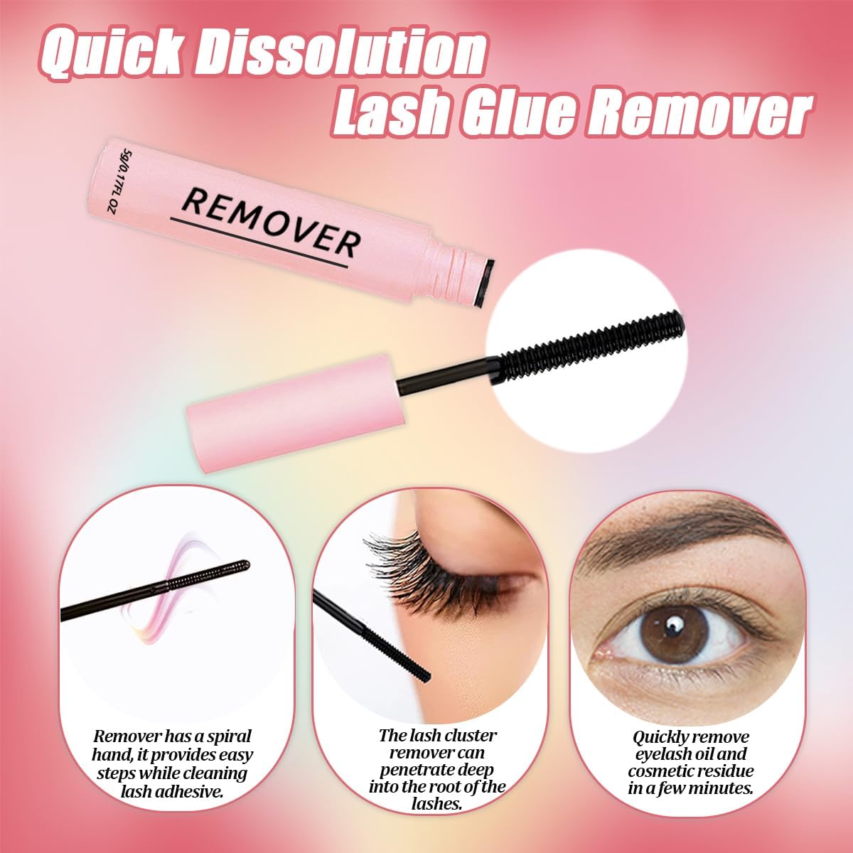 DNSGOOR Kit d'extensions de cils DIY - 590 pièces D Curl - Colle et scellant - Shampoing pour cils - Brosse de nettoyage - Bandeau - Poignet - Pince à épiler - Pinceau applicateur (LASH01)