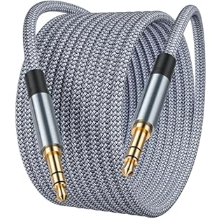 【Durable Nylon Braided Construction】Our WTPGTI braided aux cable 5m features premium nylon braiding that resists tangles, fraying, and wear—far more durable than ordinary headphone wire. The reinforced 3.5mm to 3.5mm jacks ensure a secure fit, making...