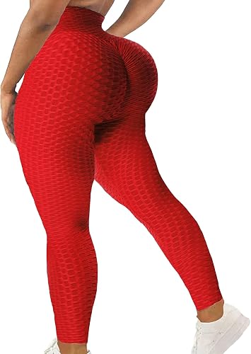 SEASUM Women High Waisted Yoga Pants Workout Butt Lifting Scrunch Booty Leggings