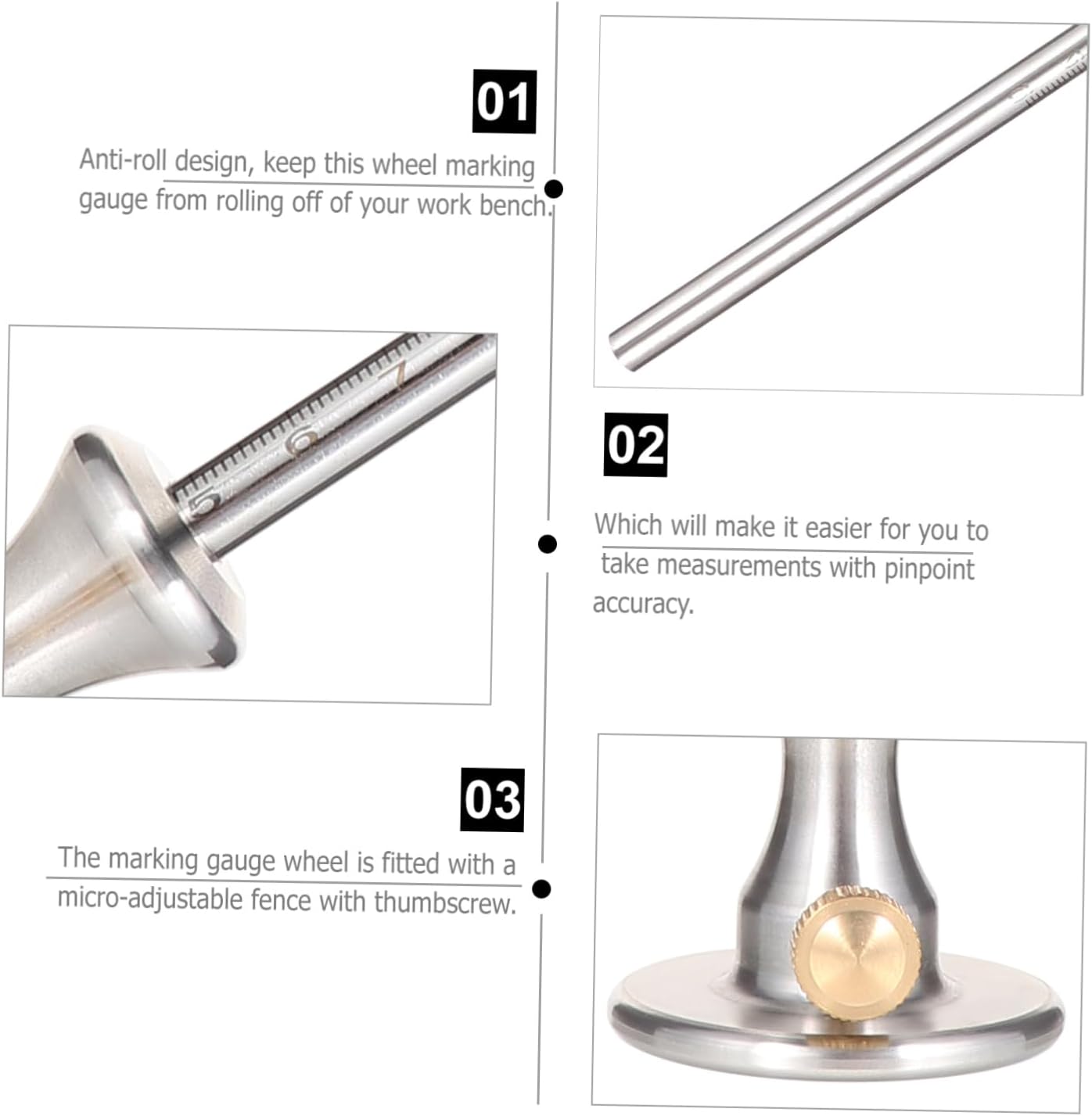 Woodworking Measurement Hand Tools Wheel Marking Gauge and Dovetail Marking Device for Accurate Lines Lightweight Construction for Precision Woodworking Projects