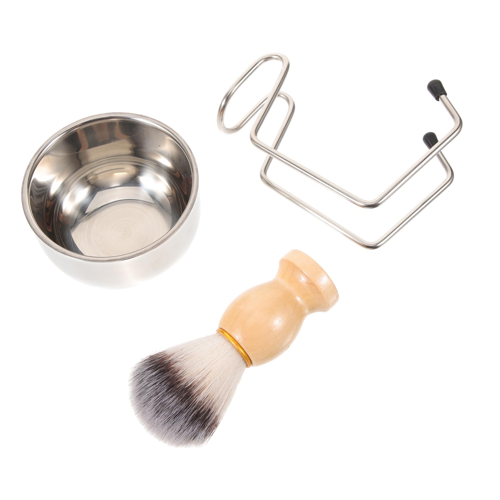 Healeved 3 Sätze Halterung für Elektrorasierer Rasierapparat Bausatz Rasiergel Creme Mann frisör zubehör barbershop zubehör professioneller Rasierpinsel männliches Bartbürsten-Set Nylon