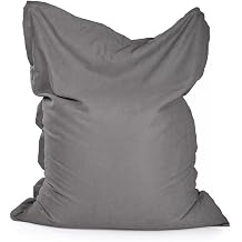GLigeT Lazy Bean Bag Chair Hotel Apartment Living Room & Outdoor Camping Beach Lounger Living RoomsGris,Small