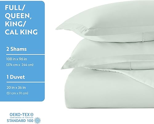 Miniatura 4 de Linen Market Juego de funda de edredón de 3 piezas ultra suave de alta calidad, matrimonialqueen, menta