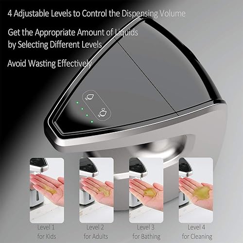 Miniatura 4 de Dispensador automático de jabón, dispensador de jabón sin contacto, dispensador de desinfectante de manos, volumen dispensador de dosificación