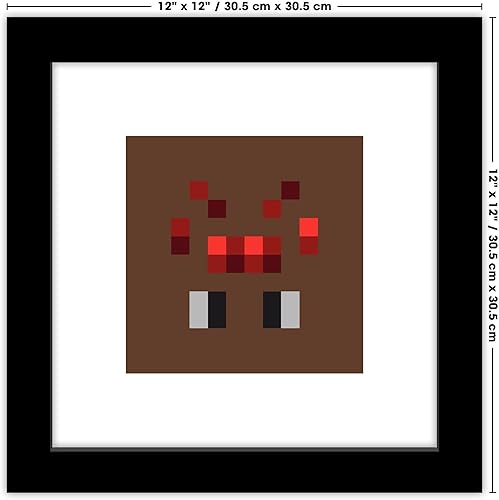 Miniatura 7 de Trends International Gallery Pops Minecraft Pixeles icónicos - Mobs - Arte de pared de araña, versión enmarcada en negro, 12 x 12 pulgadas