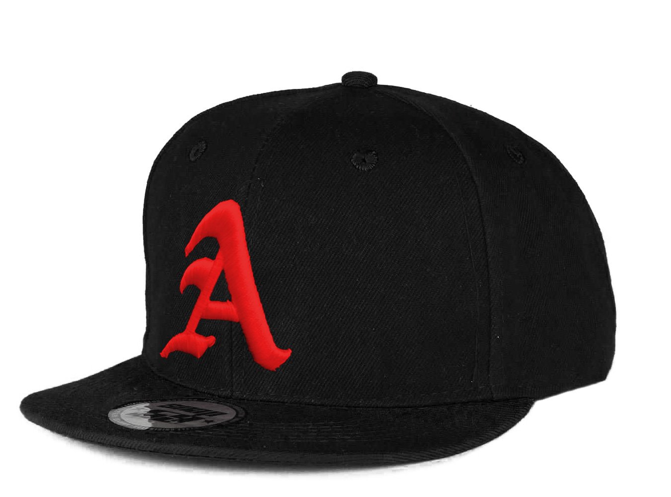 Morefaz Women's A Black Red Snapback Baseball Cap Cap Hat Snapback 3D Gothic A Hip-Hop (A Black Red)