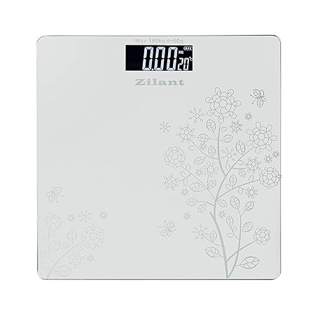 Zilant Digital Electronic LCD Personal Weighing Scale with Advance Step on Technology (PWS-002-Silver)