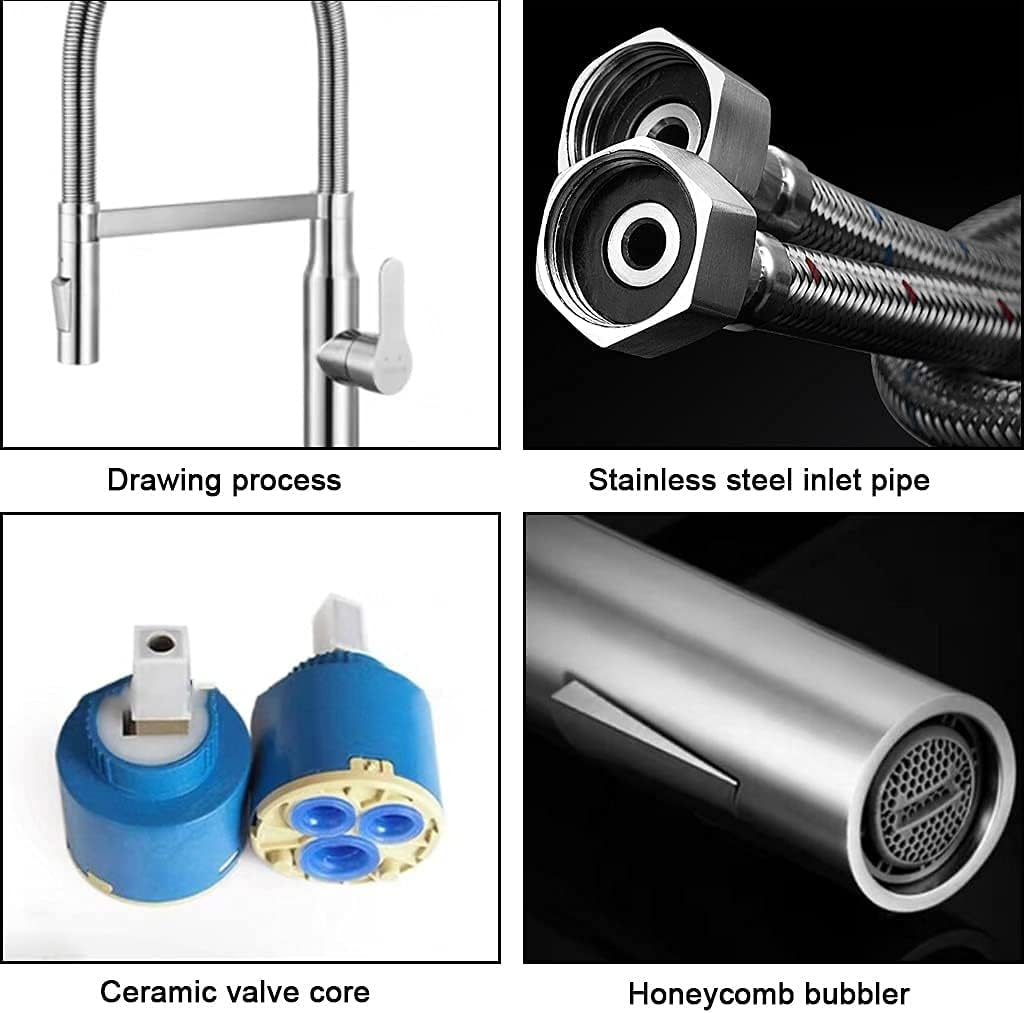 Kitchen Sink Taps Kitchen Sink Faucets High Arc Spkitchen Faucet,Universal Rotating Hot and Cold Sink Faucet,Easy Installation