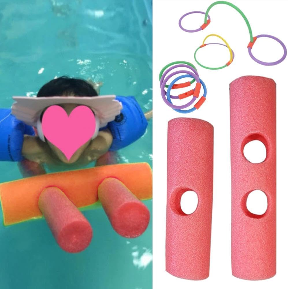 10Pcs Pool Noodles Connector,Pool Noodles Connector Aids,Adjustable Swim Training Aids,Outdoor Water Toys for Backyard Family Activities for Girls Boys,Lightweight,Easy to Assembly