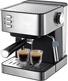 Traditional Pump Coffee Machine Espresso Machine with Foaming Milk Wand Reusable Filter for Coffee and Tea Apply to Espresso Cappuccino Wait.