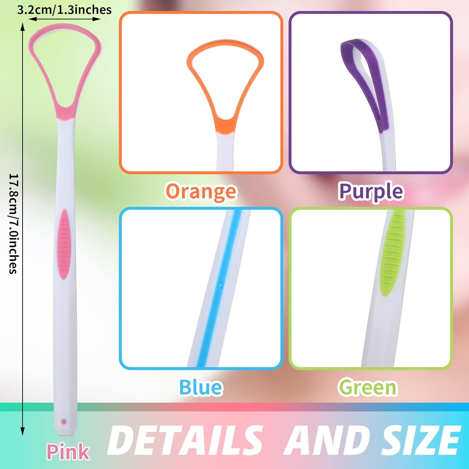 Youyole Pcs Tongue Scrapers Cleaner Plastic Scrubber Reusable Scrapper Washer Brush for Adults and Kids Healthy Oral Dental Care Bad Breath Remove Cleaning Tools, 1.0 Count