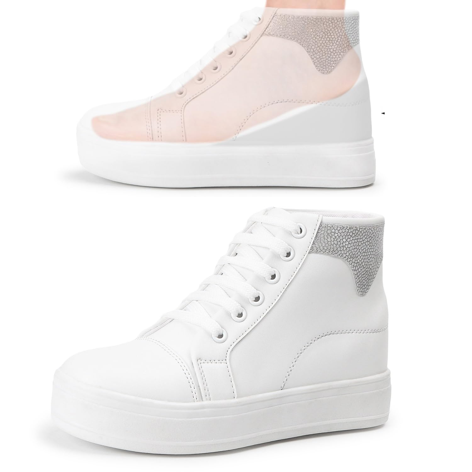 See full amazon price history chart for Vendoz Women with Hidden Heels White Shoes - 3 Inch Hidden Height Vendoz Women with Hidden Heels White Shoes - 3 Inch Hidden Height (B0D33LPNN8) Amazon Price History, Amazon Price Tracker
