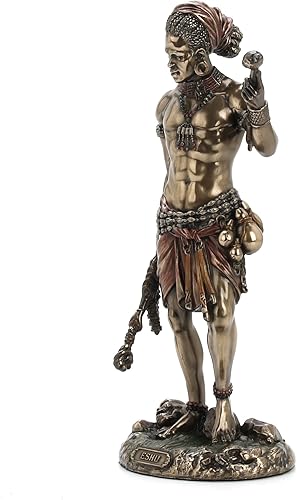 Miniatura 3 de Veronese Design Eshu The Divine Trickster God of The Yoruba - Estatua de acabado de bronce antiguo de resina fundida en frío de 8.5 pulgadas