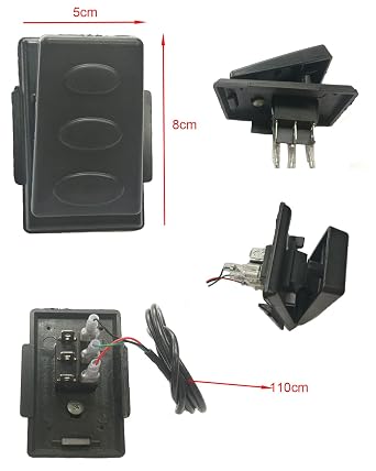 Accelerator Pedal Switch Electric Pedal Foot Switch Accessory for Kids Cars Children Electric Ride on Toys Replacement Parts Connectors(PWM 2.0A/2.0B Soft Start/Soft Stop Pedal)