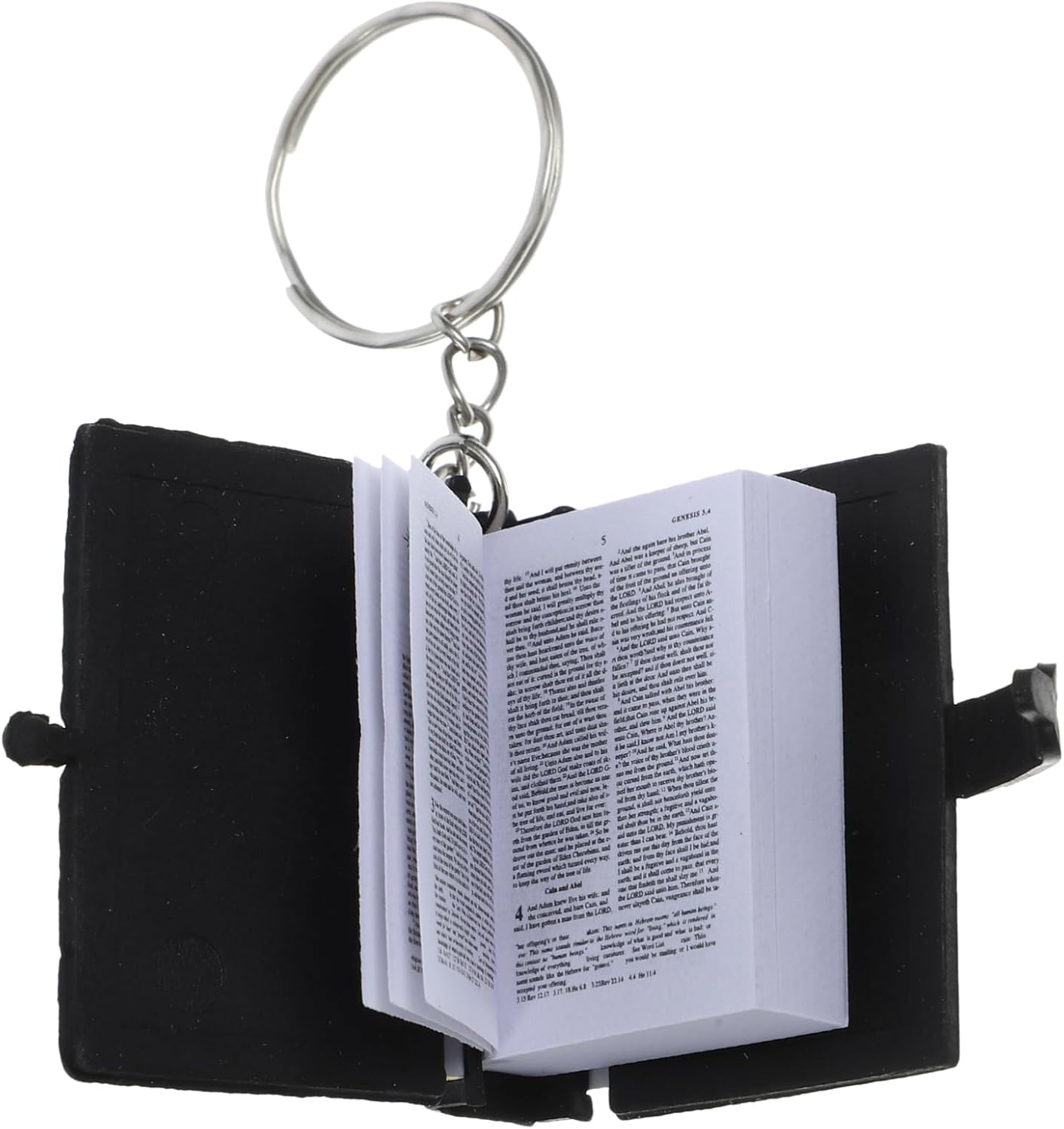 STOBOK 10pcs Mini Bible Keychain, Tiny Bibles Key Chain, Jesus Key Chain Ring, Small Jesus Keyring, Christian Present for Baptism, Church, Communion - Image 5