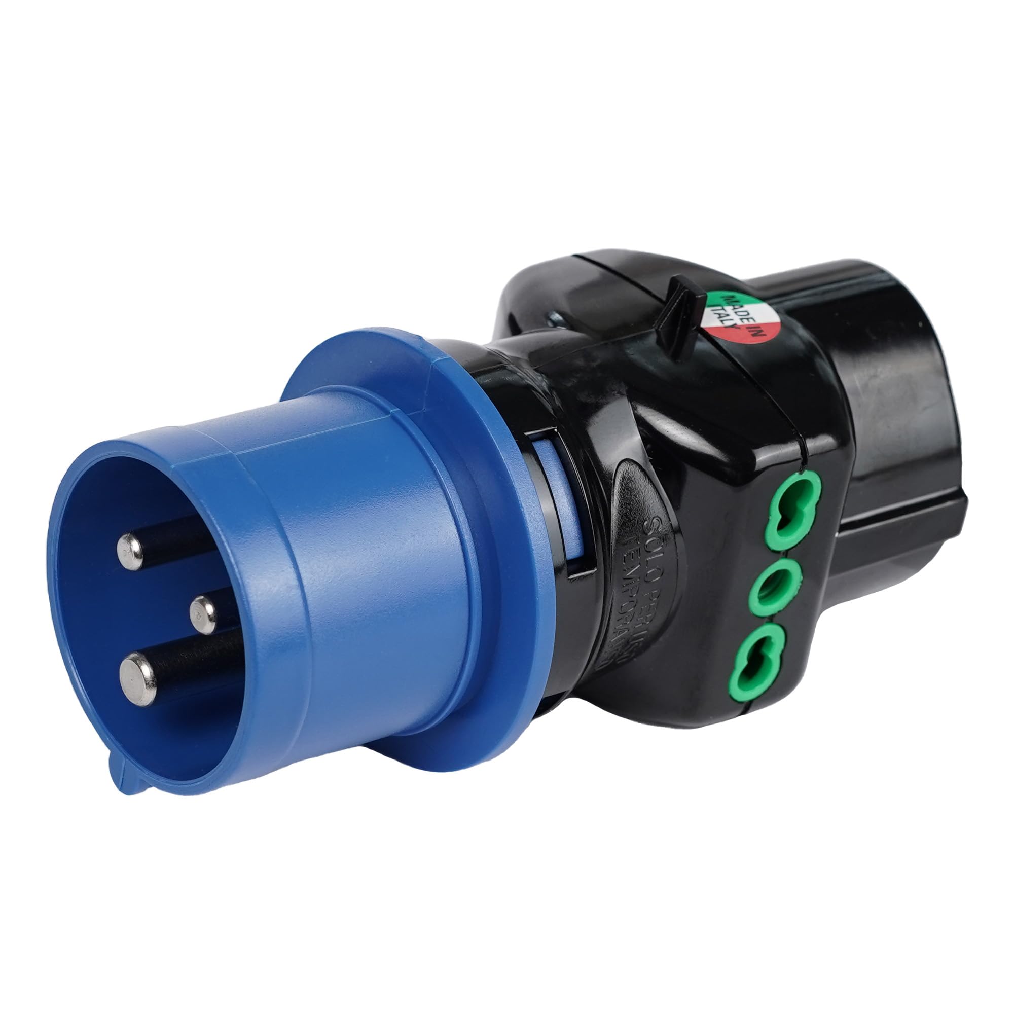 Adattatore Industriale CEE A Schuko FANTON - Blu IP44 Per Cantieri E Campeggio