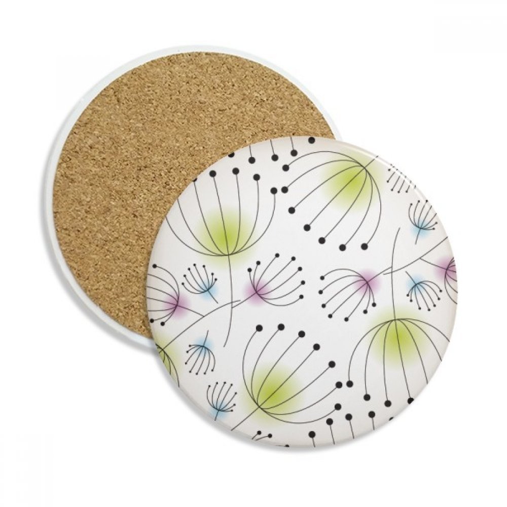 Dessous de verre pissenlit absorbant 2pcs cadeau idéal maison