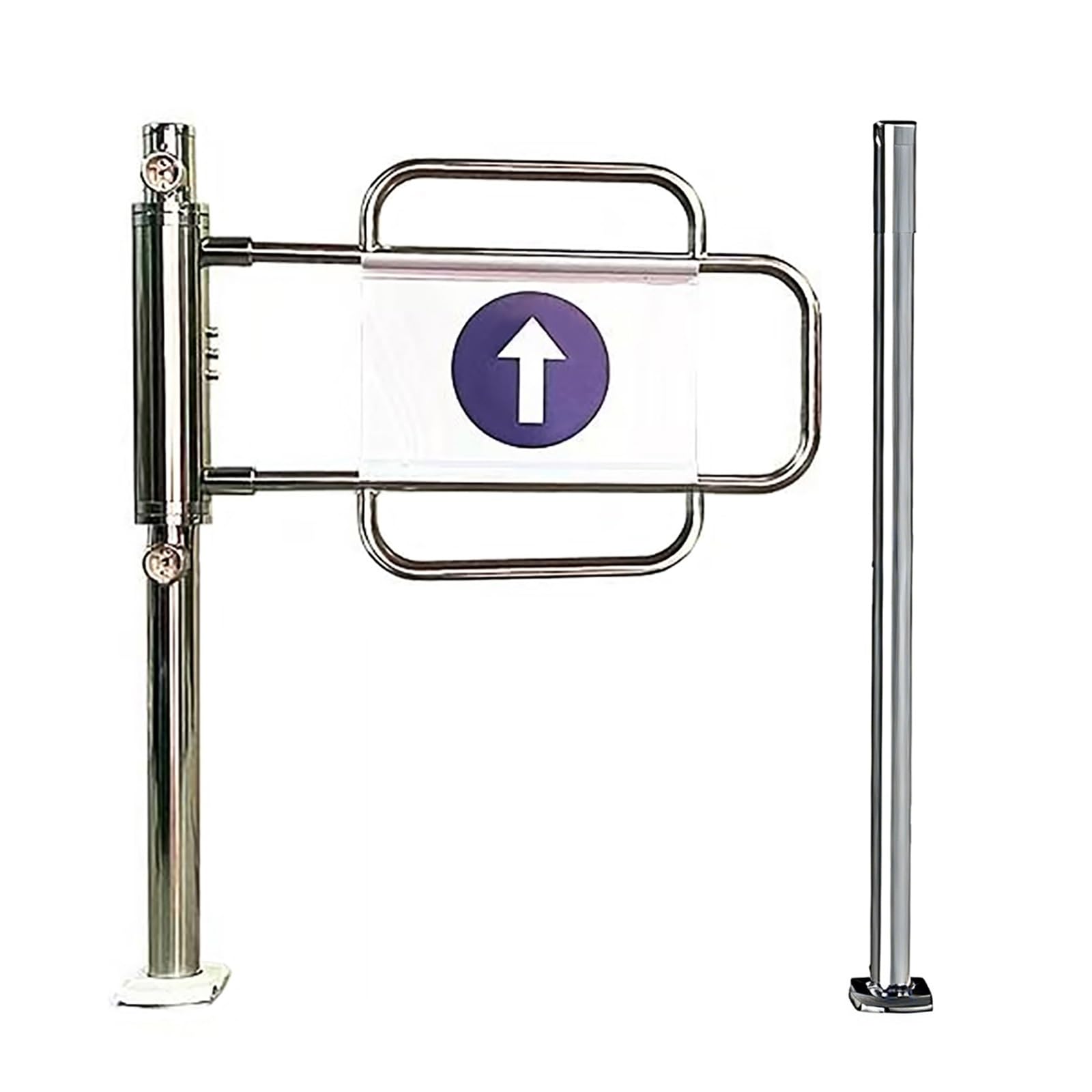 Aioneer Automatic Swing Gate One-Way Door, Spring-Loaded Safety Swing Gate, Stainless Steel Automatic Closing Device, For Factory Aisle, Park Aisle, Store-100cm/39.4in