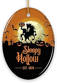 Spooky Sleepy Hollow Headless Horseman Ornament, Halloween Attraction Gift for Christmas Tree