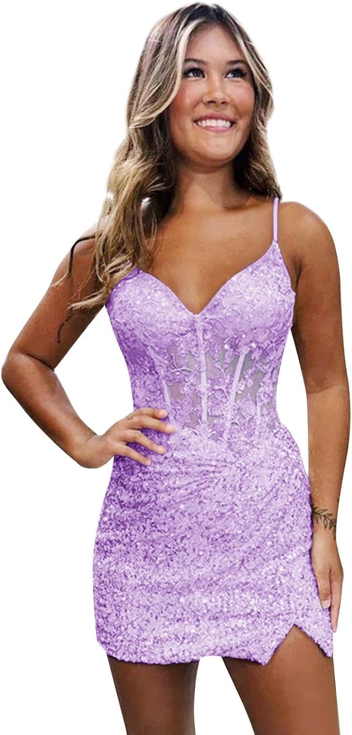 sachin and babi light blue dress V neck short black homecoming dress, Short black prom dress – morievent main image 0