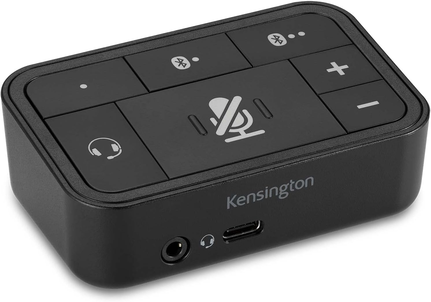 Kensington Universal 3-in-1 Pro Audio Headset Switch (K83300WW), Black, 3.26 x 2.2 x 1.1 in