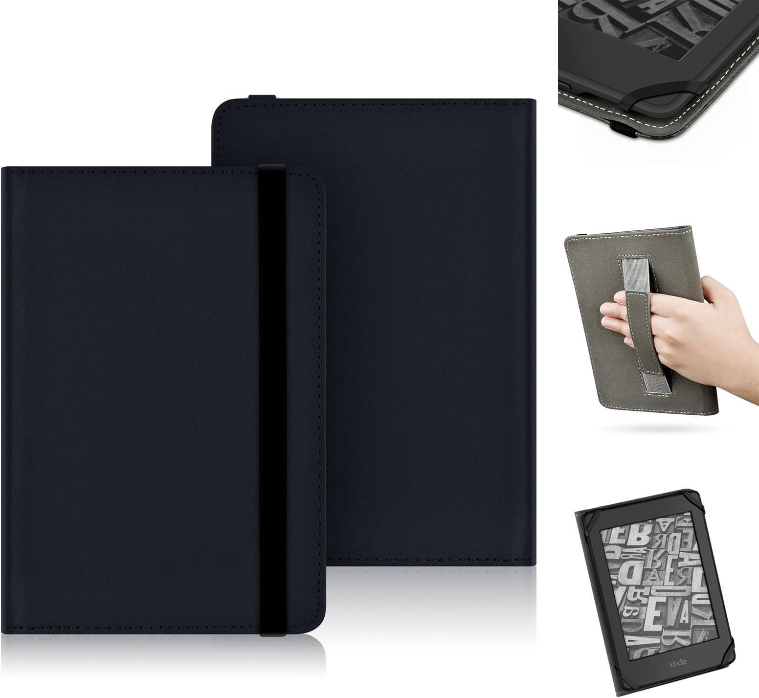 Case for 6" Kindle and Kindle Paperwhite universal, Water Proof Cover Pouch Bag Fits All 6" e-Reader-with Hand Strap,Not suitable for 6-inch kindle voyage