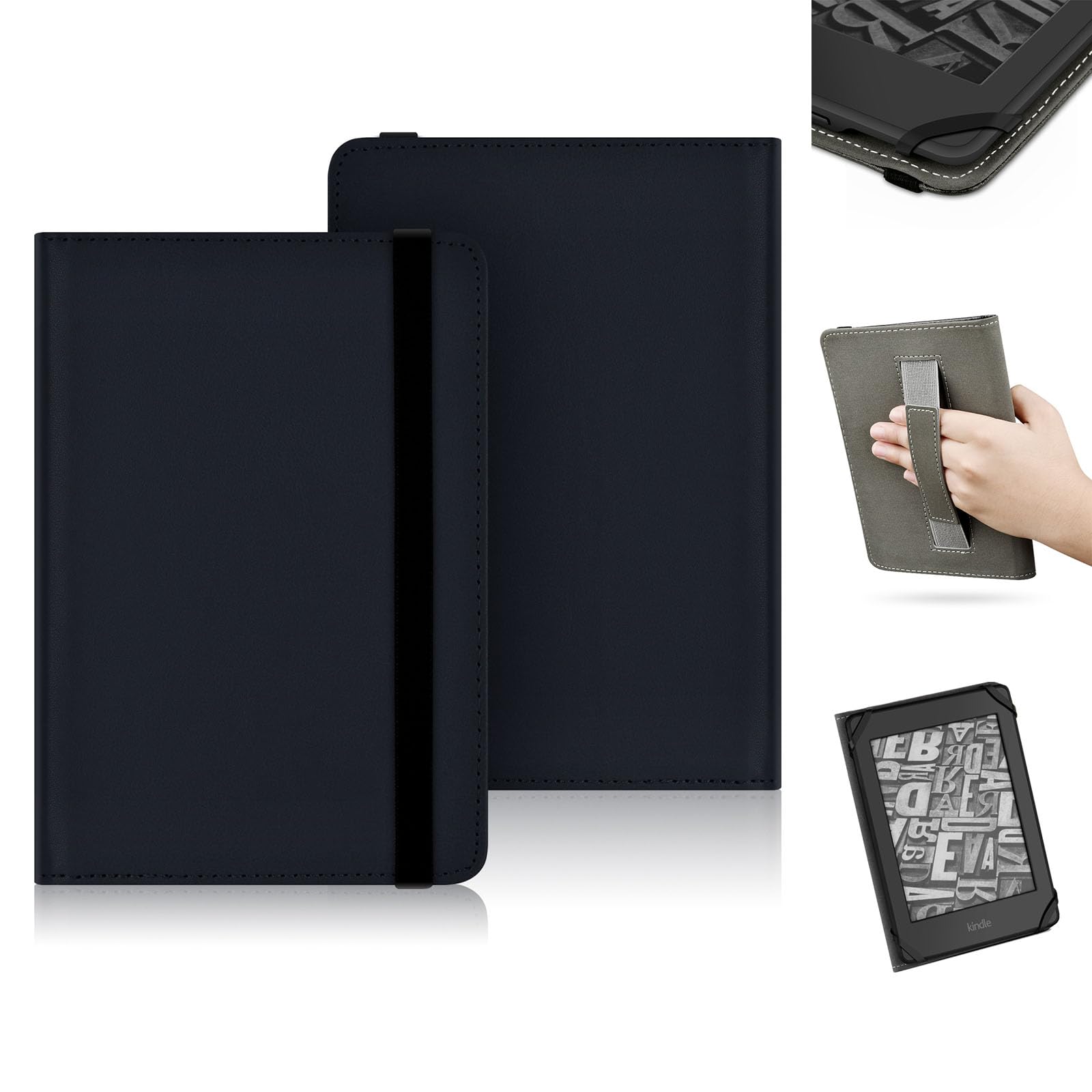 Case for 6" Kindle and Kindle Paperwhite universal, Water Proof Cover Pouch Bag Fits All 6" e-Reader-with Hand Strap,Not suitable for 6-inch kindle voyage