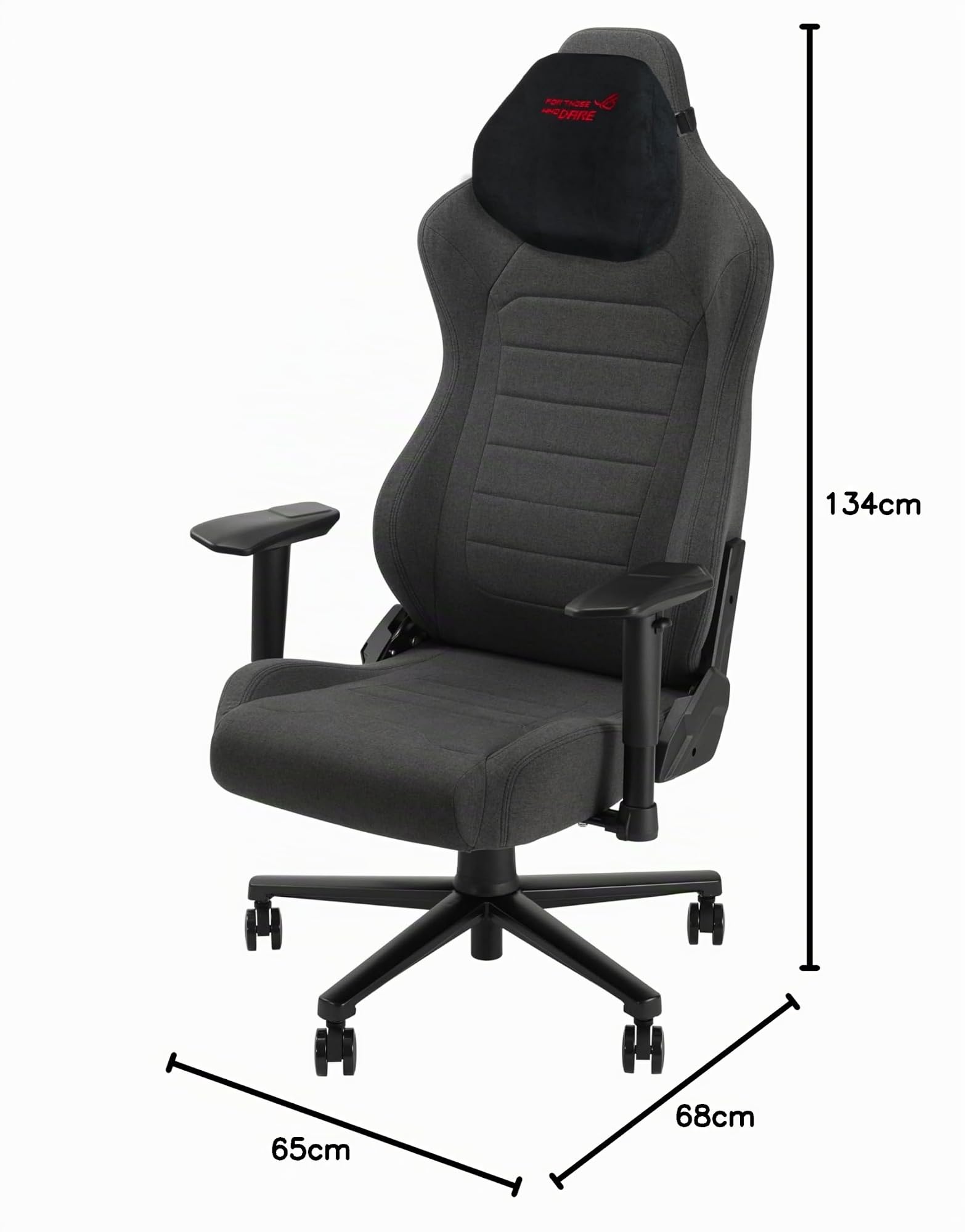 ASUS ROG AETHON FABRIC, Sedia Gaming Ergonomica, Supporto Lombare, Grigia | Struttura in Acciaio, Braccioli 2D Imbottiti, Rivestimento in Tessuto e Cuscini in Schiuma, Peso Massimo Supportato 136kg