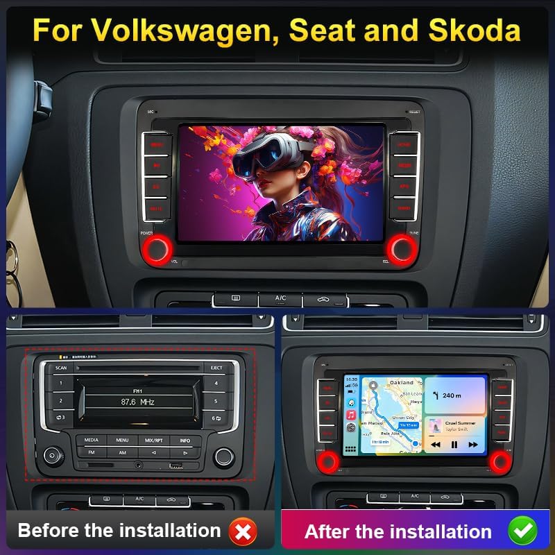 Car Radio for VW Volkswagen Jetta Passat Golf Beetle Sharan Tiguan Touran — 사진 4