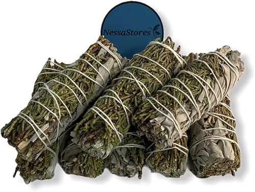 Miniatura 2 de NESSASTORES - Paquete de incienso de salvia blanca + enebro de 4 pulgadas #JC-206 (7 piezas)