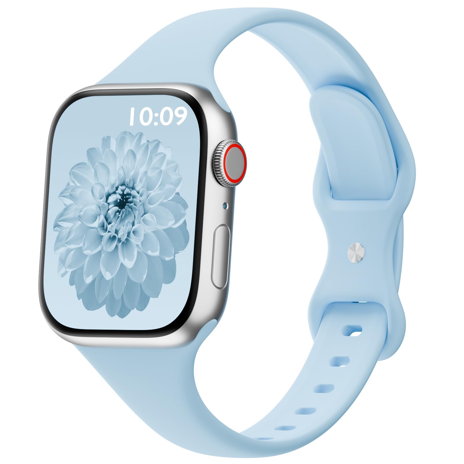 Thin Sport Silicone Slim Band Compatible with Apple Watch Bands Women Men | Soft Narrow Strap Wristband for iWatch 38mm 40mm 41mm 42mm 44mm 45mm 46mm 49mm Series 11/10/9/8/7/SE/6/5/4 Ultra 3 2 1