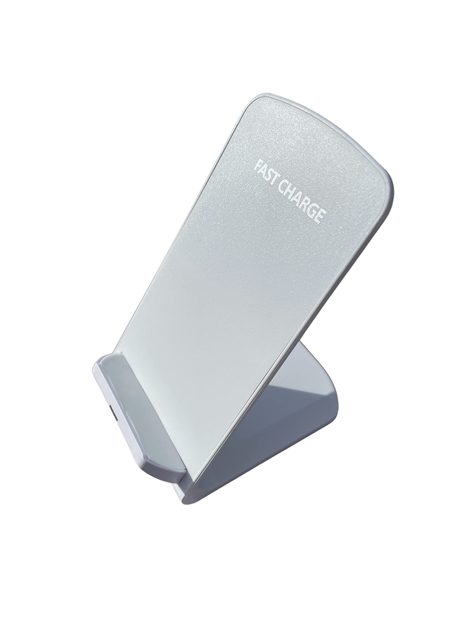 Ink Jungle Wireless Desktop Mobile Phone Charger Docking Stand, Qi & CE certified for Apple iPhone 13, 12, Mini, Pro Max, SE, 11, 1, XR, Xs Max, 10W Fast-Charging Galaxy S20 S10 S9 S8, Note 10 (White)